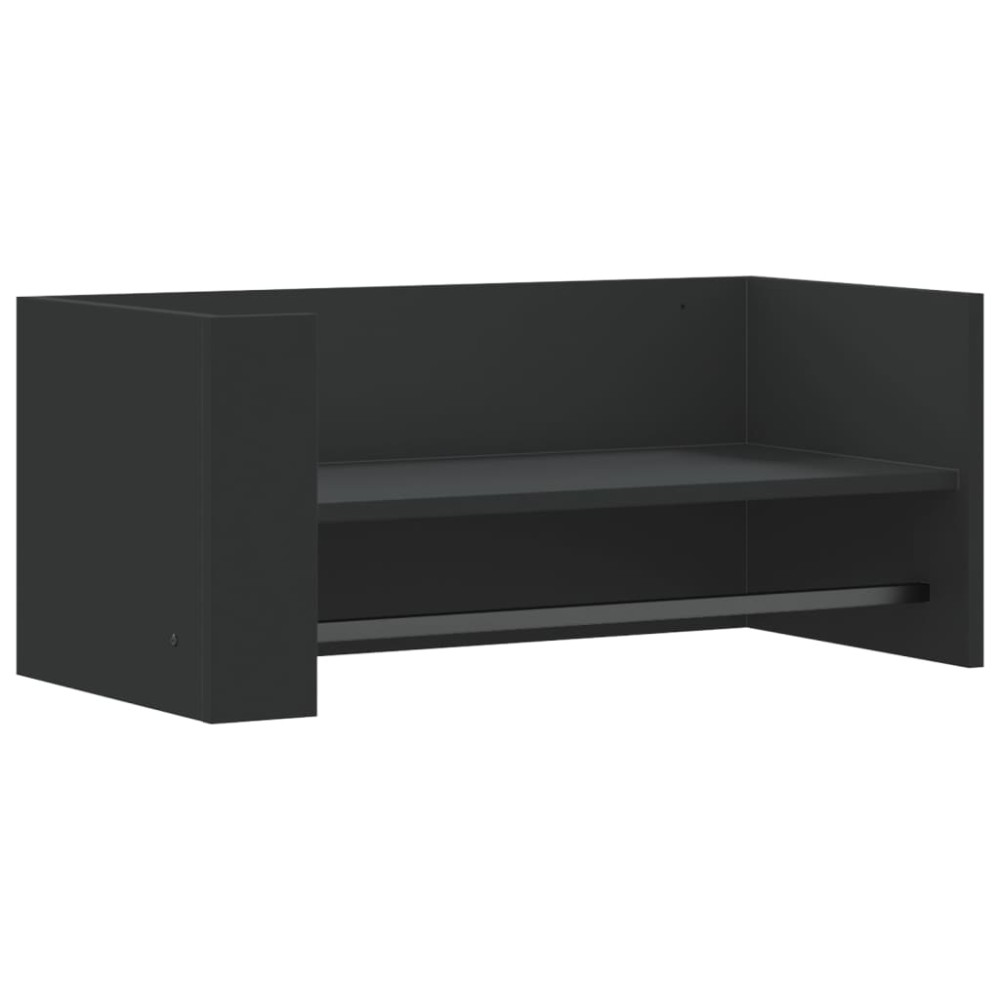 vidaXL Raft de perete, negru, 70,5x35x30,5 cm, lemn prelucrat