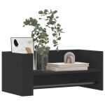 vidaXL Raft de perete, negru, 70,5x35x30,5 cm, lemn prelucrat vidaXL Raft de perete, negru, 70,5x35x30,5 cm, lemn prelucrat