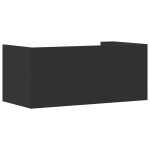 vidaXL Raft de perete, negru, 70,5x35x30,5 cm, lemn prelucrat vidaXL Raft de perete, negru, 70,5x35x30,5 cm, lemn prelucrat