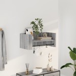 vidaXL Raft de perete, gri sonoma, 70,5x35x30,5 cm, lemn prelucrat vidaXL Raft de perete, gri sonoma, 70,5x35x30,5 cm, lemn prelucrat