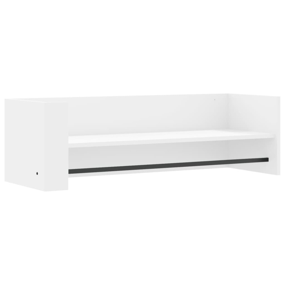 vidaXL Raft de perete, alb, 100x35x30,5 cm, lemn prelucrat