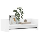 vidaXL Raft de perete, alb, 100x35x30,5 cm, lemn prelucrat