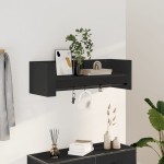 vidaXL Raft de perete, negru, 100x35x30,5 cm, lemn prelucrat vidaXL Raft de perete, negru, 100x35x30,5 cm, lemn prelucrat