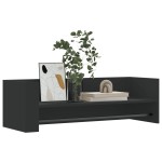 vidaXL Raft de perete, negru, 100x35x30,5 cm, lemn prelucrat vidaXL Raft de perete, negru, 100x35x30,5 cm, lemn prelucrat