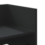 vidaXL Raft de perete, negru, 100x35x30,5 cm, lemn prelucrat vidaXL Raft de perete, negru, 100x35x30,5 cm, lemn prelucrat