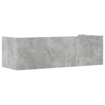vidaXL Raft de perete, gri beton, 100x35x30,5 cm, lemn prelucrat