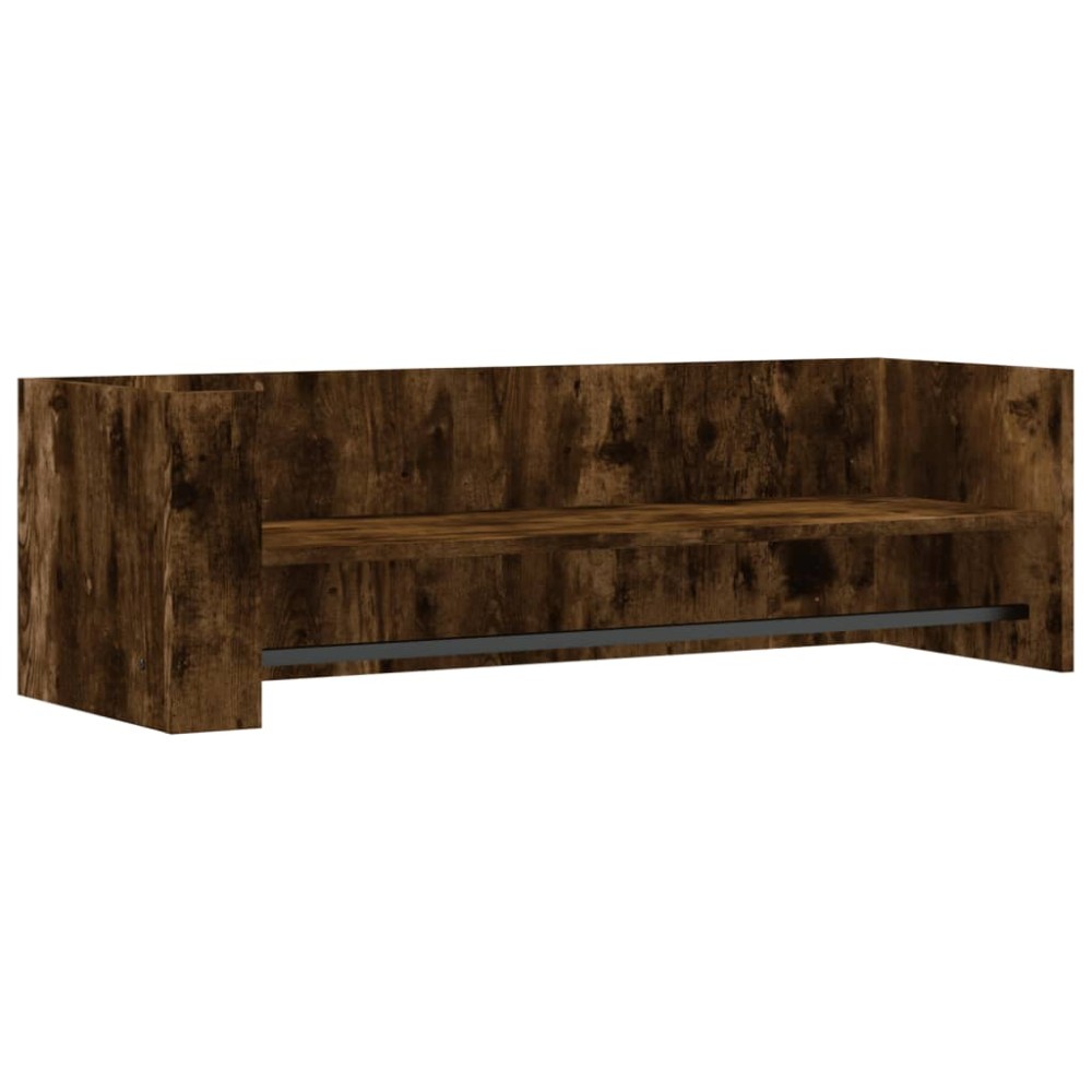 vidaXL Raft de perete, stejar fumuriu, 100x35x30,5 cm, lemn prelucrat