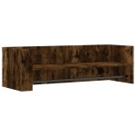 vidaXL Raft de perete, stejar fumuriu, 100x35x30,5 cm, lemn prelucrat vidaXL Raft de perete, stejar fumuriu, 100x35x30,5 cm, lemn prelucrat