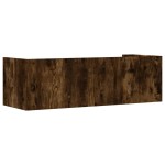 vidaXL Raft de perete, stejar fumuriu, 100x35x30,5 cm, lemn prelucrat vidaXL Raft de perete, stejar fumuriu, 100x35x30,5 cm, lemn prelucrat