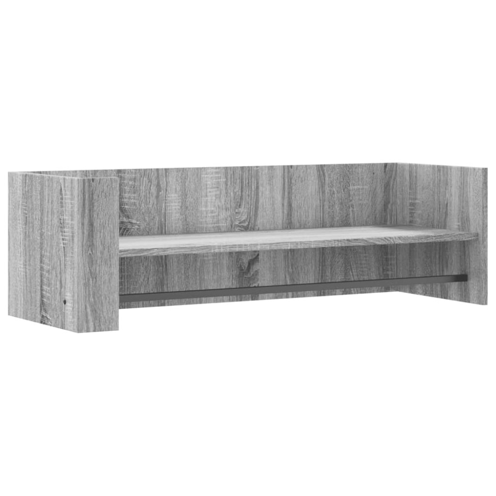 vidaXL Raft de perete, gri sonoma, 100x35x30,5 cm, lemn prelucrat