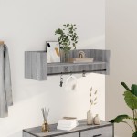 vidaXL Raft de perete, gri sonoma, 100x35x30,5 cm, lemn prelucrat