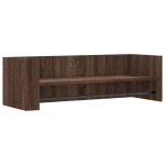 vidaXL Raft de perete, stejar maro, 100x35x30,5 cm, lemn prelucrat vidaXL Raft de perete, stejar maro, 100x35x30,5 cm, lemn prelucrat