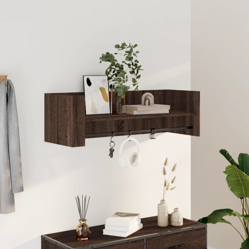 vidaXL Raft de perete, stejar maro, 100x35x30,5 cm, lemn prelucrat