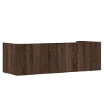 vidaXL Raft de perete, stejar maro, 100x35x30,5 cm, lemn prelucrat vidaXL Raft de perete, stejar maro, 100x35x30,5 cm, lemn prelucrat