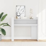 vidaXL Masă consolă, alb, 100x35x90 cm, lemn prelucrat vidaXL Masă consolă, alb, 100x35x90 cm, lemn prelucrat
