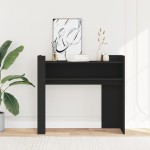 vidaXL Măsuță consolă, negru, 100x35x90 cm, lemn prelucrat vidaXL Măsuță consolă, negru, 100x35x90 cm, lemn prelucrat