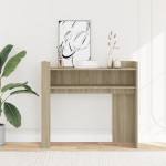 vidaXL Măsuță consolă, stejar sonoma, 100x35x90 cm, lemn prelucrat vidaXL Măsuță consolă, stejar sonoma, 100x35x90 cm, lemn prelucrat