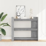 vidaXL Masă consolă, gri beton, 100x35x90 cm, lemn prelucrat