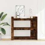 vidaXL Măsuță consolă, stejar fumuriu, 100x35x90 cm, lemn prelucrat vidaXL Măsuță consolă, stejar fumuriu, 100x35x90 cm, lemn prelucrat