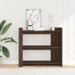 vidaXL Măsuță consolă, stejar maro, 100x35x90 cm, lemn prelucrat vidaXL Măsuță consolă, stejar maro, 100x35x90 cm, lemn prelucrat