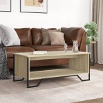 vidaXL Măsuță de cafea, stejar sonoma, 100x51x40 cm, lemn prelucrat vidaXL Măsuță de cafea, stejar sonoma, 100x51x40 cm, lemn prelucrat
