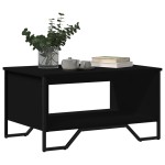 vidaXL Măsuță de cafea, negru, 75x51x40 cm, lemn prelucrat vidaXL Măsuță de cafea, negru, 75x51x40 cm, lemn prelucrat