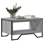 vidaXL Măsuță de cafea, gri sonoma, 75x51x40 cm, lemn prelucrat vidaXL Măsuță de cafea, gri sonoma, 75x51x40 cm, lemn prelucrat