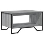 vidaXL Măsuță de cafea, gri sonoma, 75x51x40 cm, lemn prelucrat vidaXL Măsuță de cafea, gri sonoma, 75x51x40 cm, lemn prelucrat