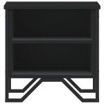 vidaXL Noptiere, 2 buc., negru, 40x30x40 cm, lemn prelucrat