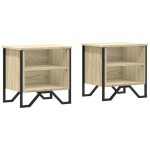 vidaXL Noptiere, 2 buc., stejar Sonoma, 40x30x40 cm, lemn prelucrat vidaXL Noptiere, 2 buc., stejar Sonoma, 40x30x40 cm, lemn prelucrat