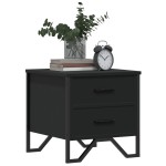 vidaXL Noptiere, 2 buc., negru, 40x41x40 cm, lemn prelucrat vidaXL Noptiere, 2 buc., negru, 40x41x40 cm, lemn prelucrat