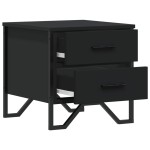 vidaXL Noptiere, 2 buc., negru, 40x41x40 cm, lemn prelucrat vidaXL Noptiere, 2 buc., negru, 40x41x40 cm, lemn prelucrat