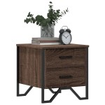vidaXL Noptiere, 2 buc., stejar maro, 40x41x40 cm, lemn prelucrat