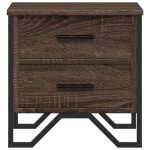 vidaXL Noptiere, 2 buc., stejar maro, 40x41x40 cm, lemn prelucrat