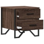vidaXL Noptiere, 2 buc., stejar maro, 40x41x40 cm, lemn prelucrat