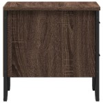 vidaXL Noptiere, 2 buc., stejar maro, 40x41x40 cm, lemn prelucrat