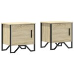 vidaXL Noptiere, 2 buc., stejar Sonoma, 40 x 30 x 40 cm, PAL vidaXL Noptiere, 2 buc., stejar Sonoma, 40 x 30 x 40 cm, PAL