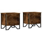 vidaXL Noptiere, 2 buc., stejar fumuriu, 40x30x40 cm, lemn prelucrat vidaXL Noptiere, 2 buc., stejar fumuriu, 40x30x40 cm, lemn prelucrat