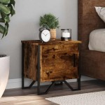 vidaXL Noptiere, 2 buc., stejar fumuriu, 40x30x40 cm, lemn prelucrat vidaXL Noptiere, 2 buc., stejar fumuriu, 40x30x40 cm, lemn prelucrat