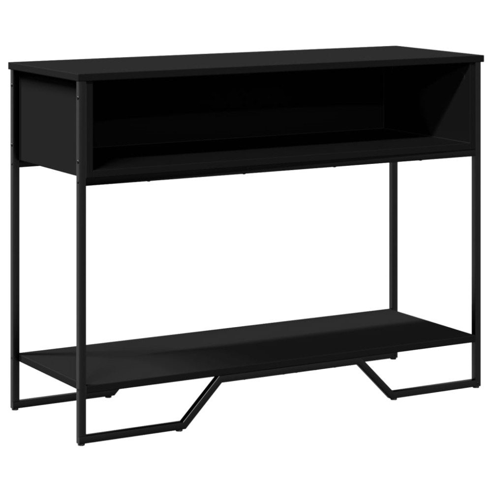 vidaXL Măsuță consolă, negru, 100x35x74,5 cm, lemn prelucrat