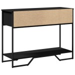 vidaXL Măsuță consolă, negru, 100x35x74,5 cm, lemn prelucrat vidaXL Măsuță consolă, negru, 100x35x74,5 cm, lemn prelucrat