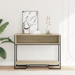 vidaXL Măsuță consolă, stejar sonoma, 100x35x74,5 cm, lemn prelucrat vidaXL Măsuță consolă, stejar sonoma, 100x35x74,5 cm, lemn prelucrat