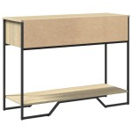 vidaXL Măsuță consolă, stejar sonoma, 100x35x74,5 cm, lemn prelucrat vidaXL Măsuță consolă, stejar sonoma, 100x35x74,5 cm, lemn prelucrat