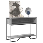 vidaXL Măsuță consolă, gri sonoma, 100x35x74,5 cm, lemn prelucrat vidaXL Măsuță consolă, gri sonoma, 100x35x74,5 cm, lemn prelucrat