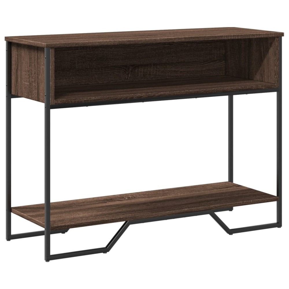 vidaXL Măsuță consolă, stejar maro, 100x35x74,5 cm, lemn prelucrat