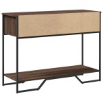 vidaXL Măsuță consolă, stejar maro, 100x35x74,5 cm, lemn prelucrat vidaXL Măsuță consolă, stejar maro, 100x35x74,5 cm, lemn prelucrat