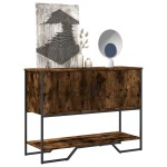 vidaXL Măsuță consolă, stejar fumuriu, 100x35x74,5 cm, lemn prelucrat vidaXL Măsuță consolă, stejar fumuriu, 100x35x74,5 cm, lemn prelucrat