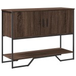 vidaXL Măsuță consolă, stejar maro, 100x35x74,5 cm, lemn prelucrat vidaXL Măsuță consolă, stejar maro, 100x35x74,5 cm, lemn prelucrat