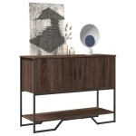 vidaXL Măsuță consolă, stejar maro, 100x35x74,5 cm, lemn prelucrat vidaXL Măsuță consolă, stejar maro, 100x35x74,5 cm, lemn prelucrat