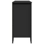 vidaXL Dulap, negru, 101x35,5x74,5 cm, lemn prelucrat